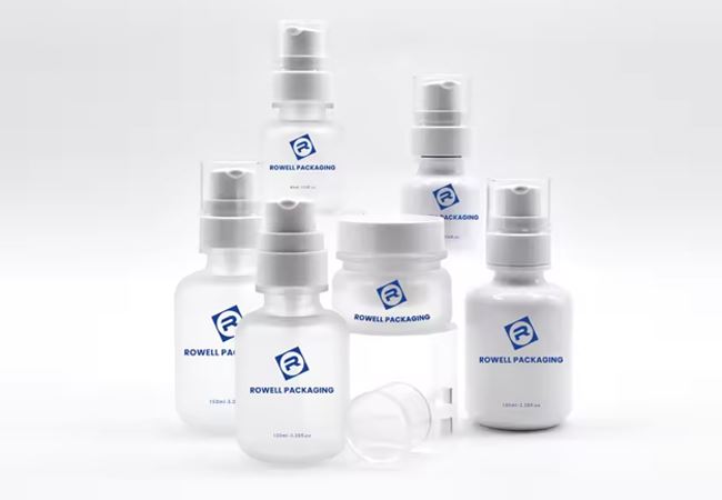Frosted Glass Lotion Bottle